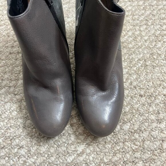 Naturalizer Maureen Gray Leather Suede Zip Ankle Boots Women’s Size 6.5 - Picture 5 of 11